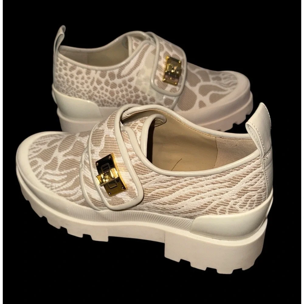 Michael Kors Padma Strap Loafer Animal Jacquard Print Retro Slip On Mature 10M‎